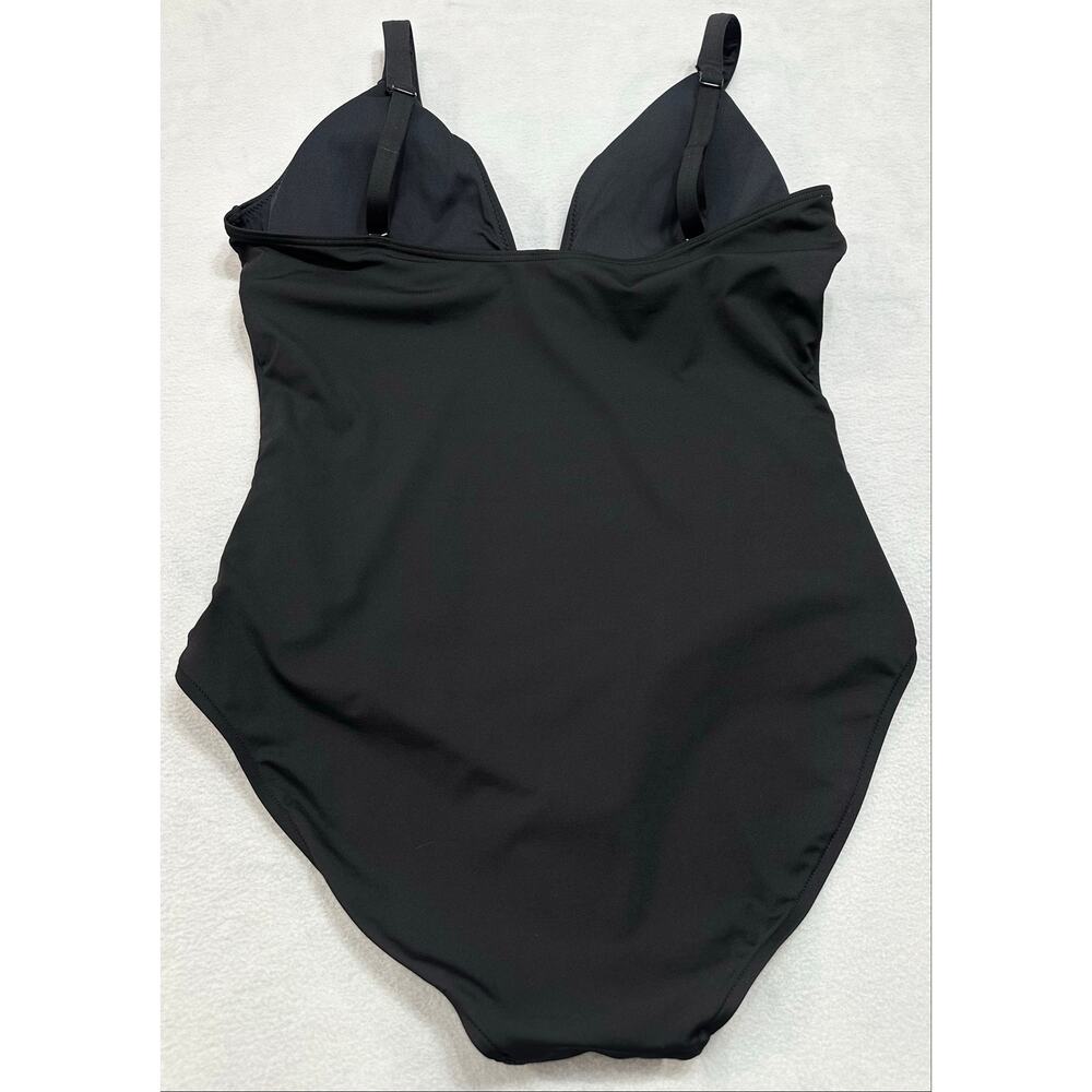 Sea Level Swim Australia Black Plunge V Neck One Piece Swimsuit Size 12 - Picture 5 of 11